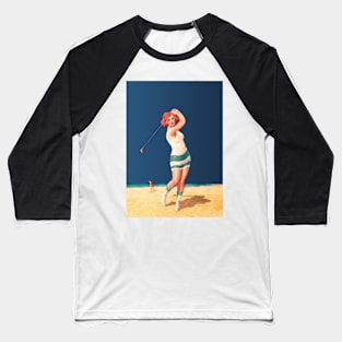 1922 Golf Watercolour Baseball T-Shirt